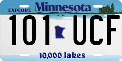 MN license plate 101UCF