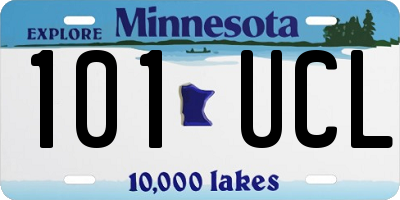 MN license plate 101UCL