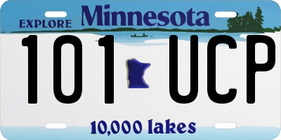 MN license plate 101UCP