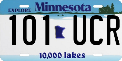 MN license plate 101UCR