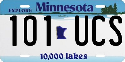 MN license plate 101UCS