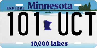MN license plate 101UCT