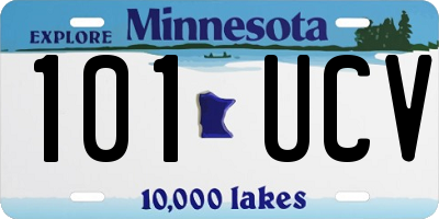 MN license plate 101UCV