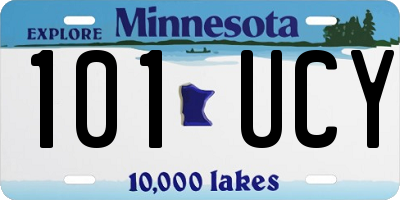 MN license plate 101UCY