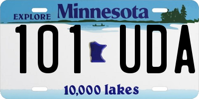 MN license plate 101UDA