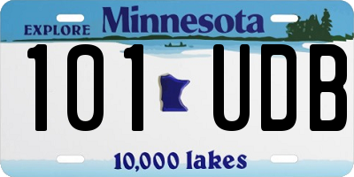 MN license plate 101UDB