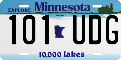 MN license plate 101UDG