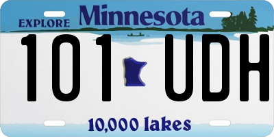 MN license plate 101UDH