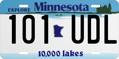 MN license plate 101UDL