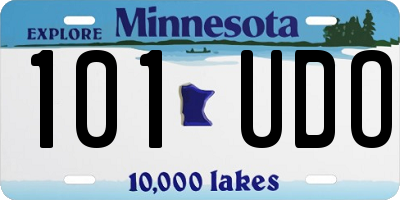 MN license plate 101UDO