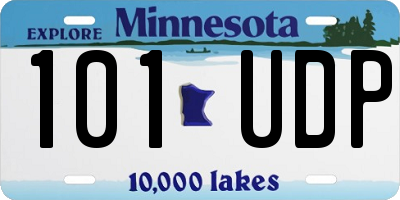 MN license plate 101UDP