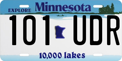 MN license plate 101UDR