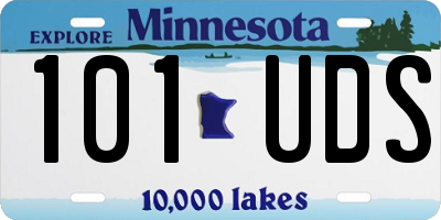 MN license plate 101UDS