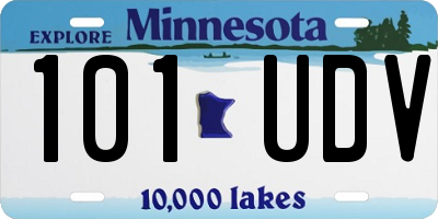 MN license plate 101UDV