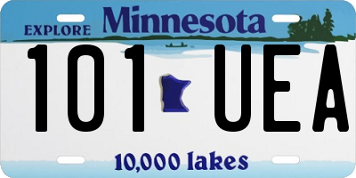 MN license plate 101UEA