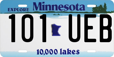 MN license plate 101UEB