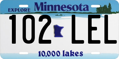 MN license plate 102LEL