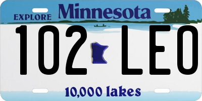 MN license plate 102LEO