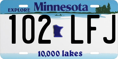 MN license plate 102LFJ
