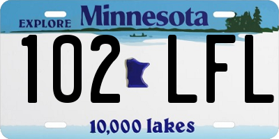 MN license plate 102LFL