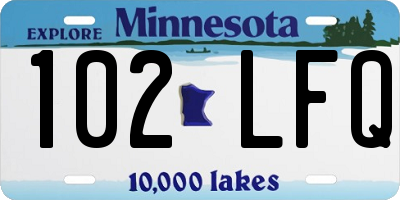 MN license plate 102LFQ