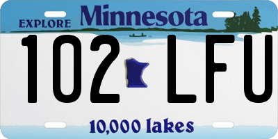 MN license plate 102LFU