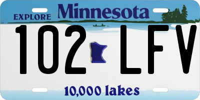 MN license plate 102LFV