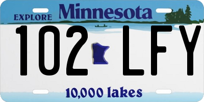 MN license plate 102LFY