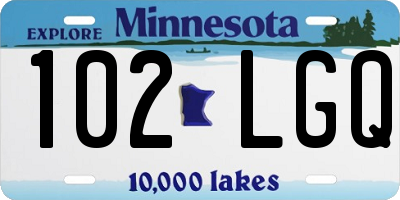 MN license plate 102LGQ