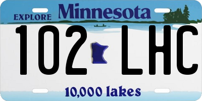 MN license plate 102LHC