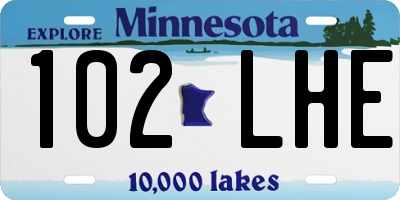 MN license plate 102LHE