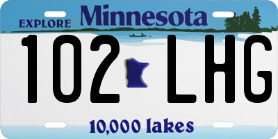 MN license plate 102LHG