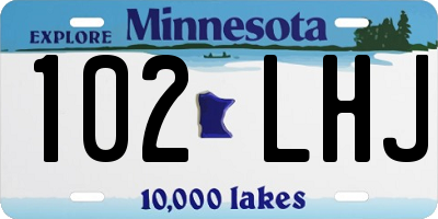 MN license plate 102LHJ