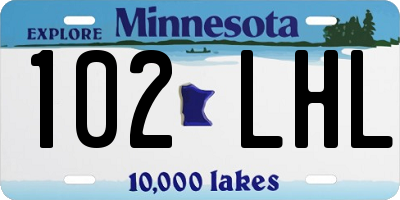 MN license plate 102LHL