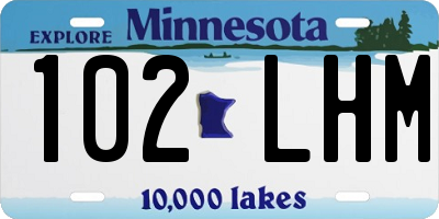 MN license plate 102LHM