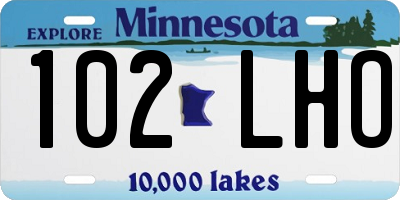 MN license plate 102LHO