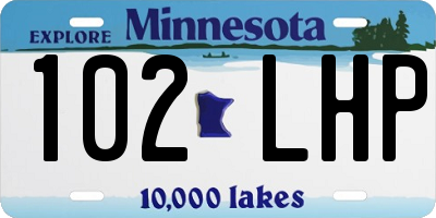 MN license plate 102LHP