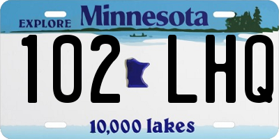 MN license plate 102LHQ