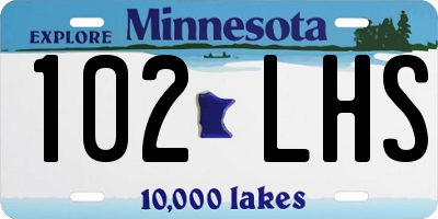 MN license plate 102LHS