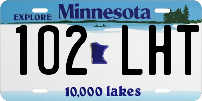 MN license plate 102LHT