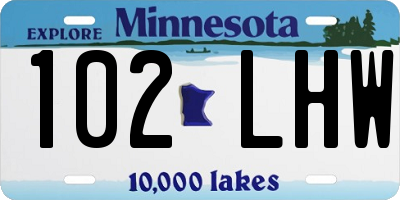 MN license plate 102LHW