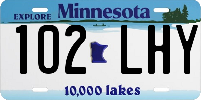 MN license plate 102LHY