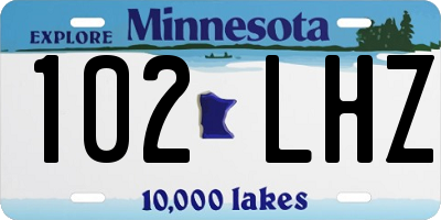 MN license plate 102LHZ