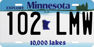 MN license plate 102LMW