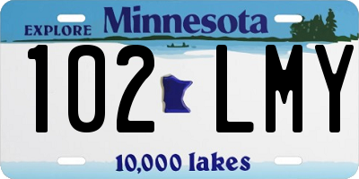 MN license plate 102LMY