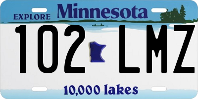 MN license plate 102LMZ