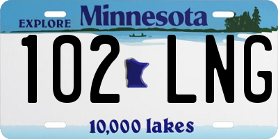 MN license plate 102LNG
