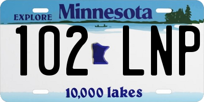 MN license plate 102LNP