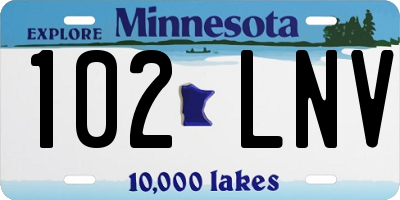 MN license plate 102LNV