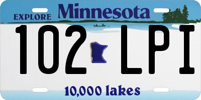 MN license plate 102LPI